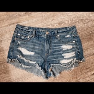 American Eagle Tomgirl Shortie Jean Shorts